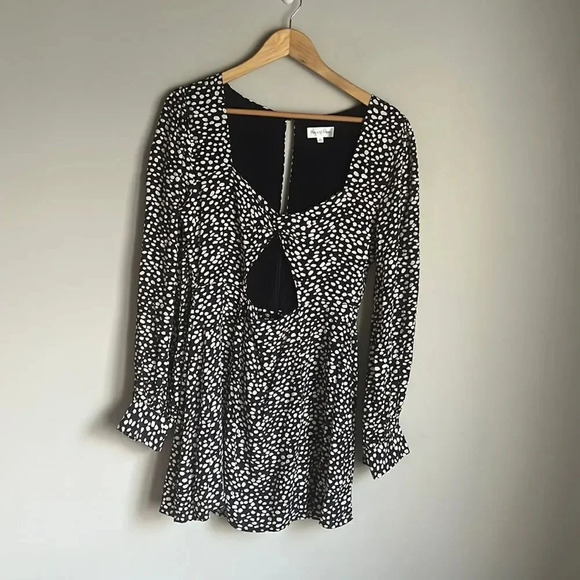 Privacy Please x revolve Geneva Mini Dress in Navy Not Dot - Picture 2 of 11